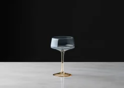 Abie Coupe Glass Amber/Grey