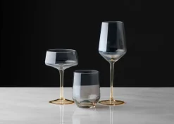 Abie Old Fashioned Glass Amber/Grey