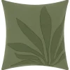 Ambrose Cotton Leaf Pillow 20x20 Green