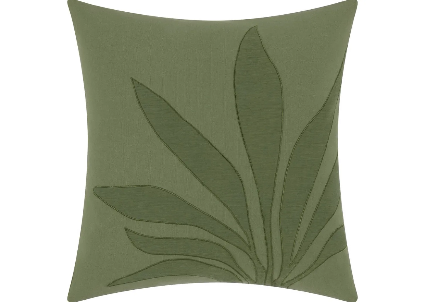 Ambrose Cotton Leaf Pillow 20x20 Green