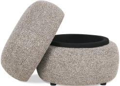 Anora Storage Ottoman -Haze Latte