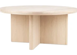 Bocelli Round Coffee Table -Lia Blonde/Travertine