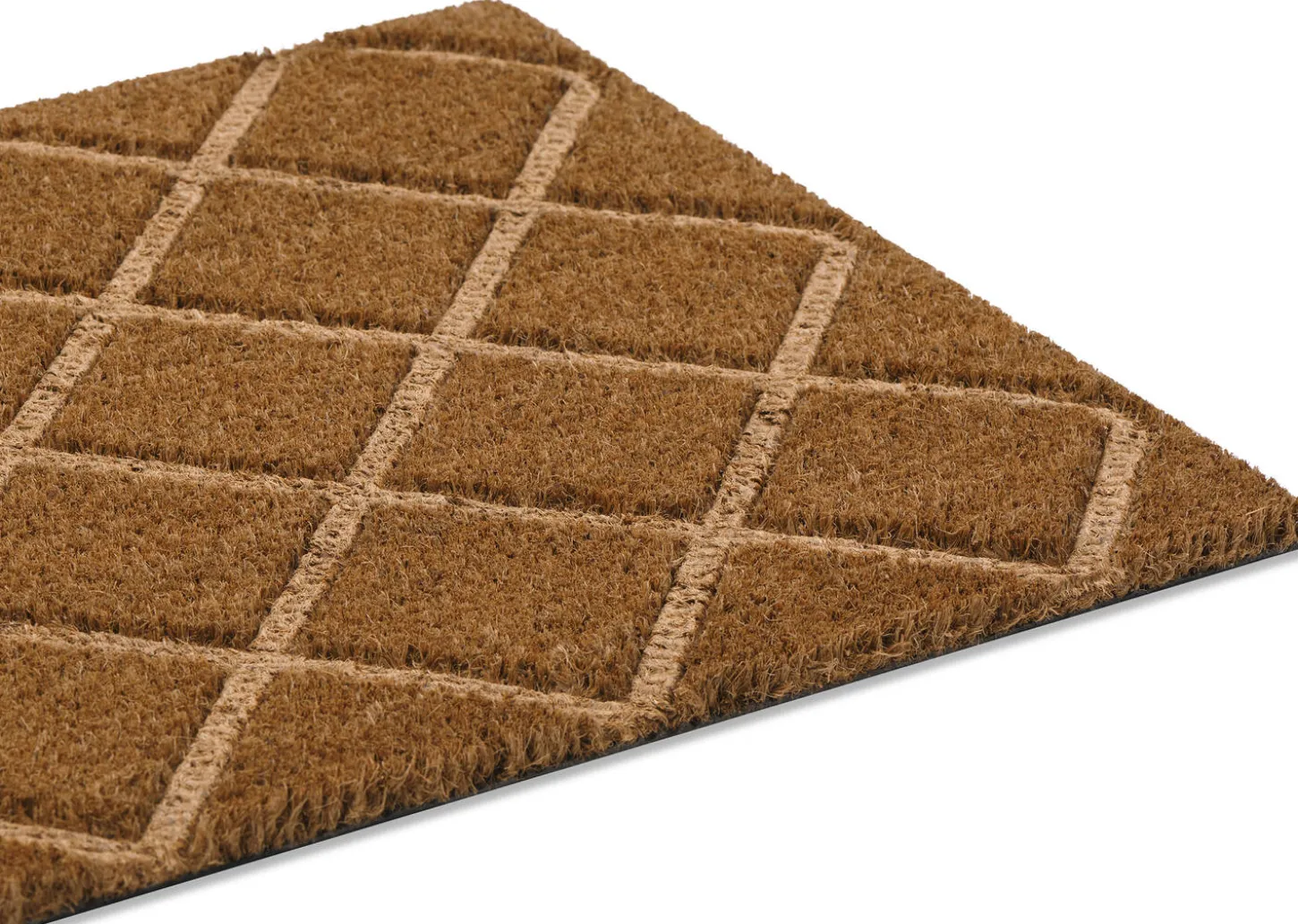 Bordered Diamond Doormat Natural