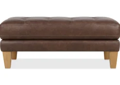 Carson Leather Ottoman