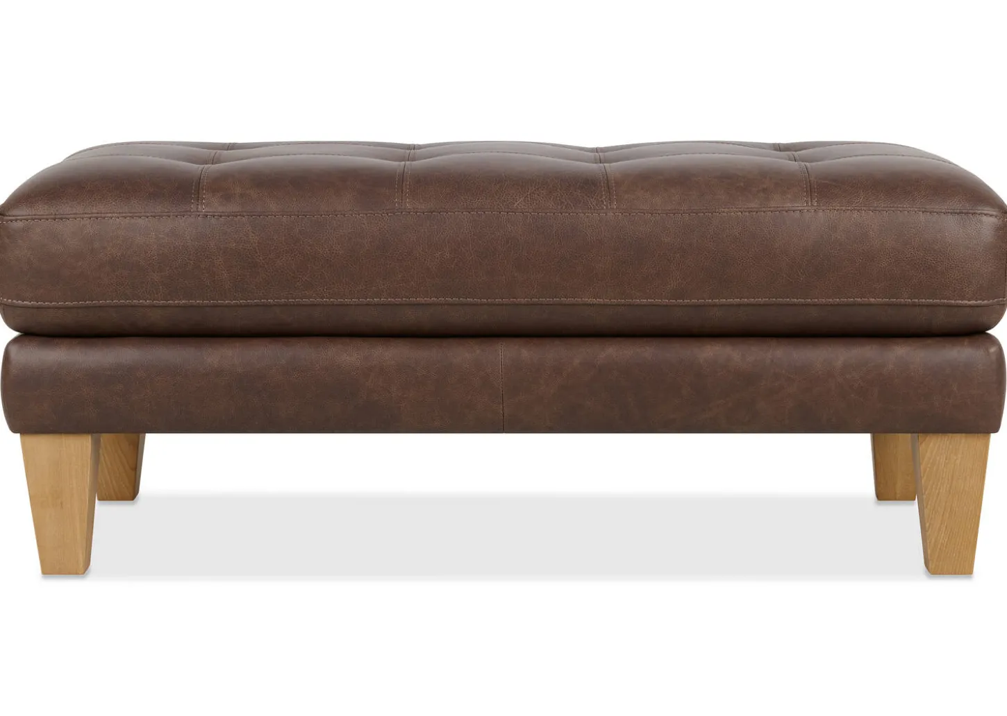 Carson Leather Ottoman