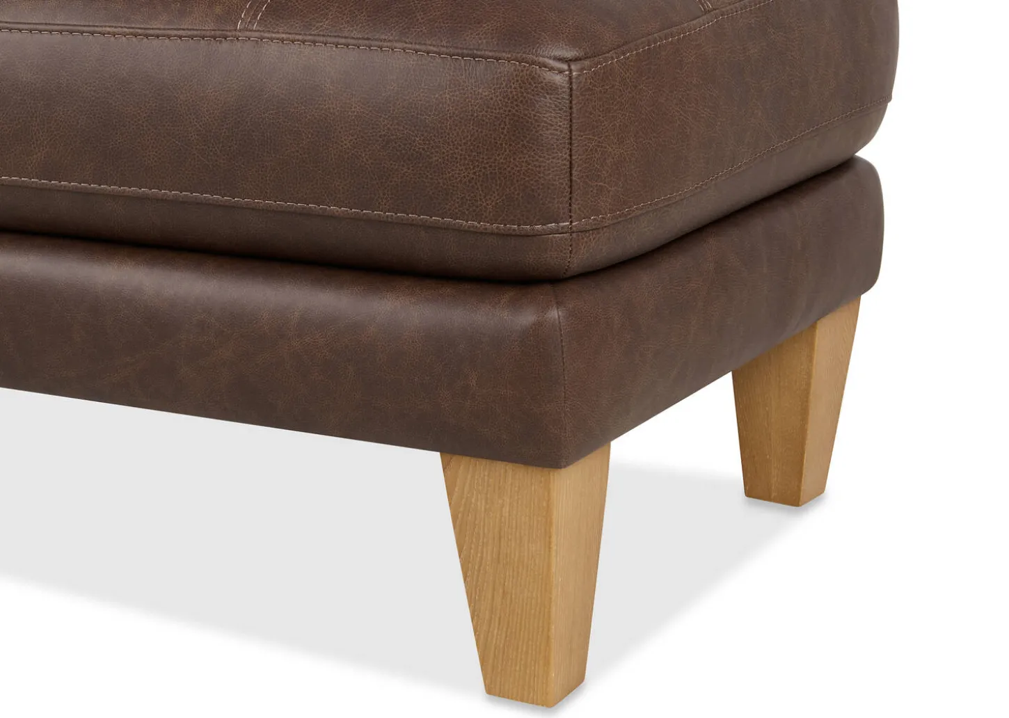 Carson Leather Ottoman