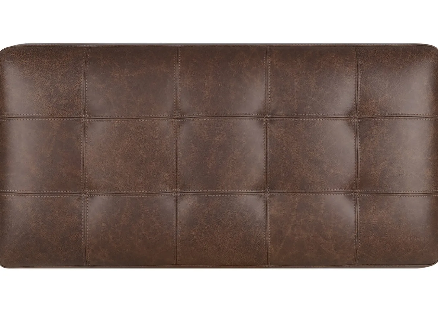 Carson Leather Ottoman