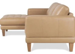 Carson Leather Sofa Chaise