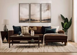Carson Leather Sofa Chaise