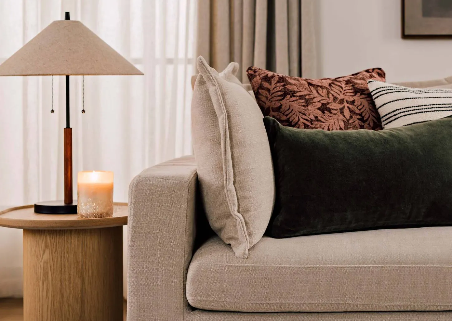 Cayley Table Lamp Walnut/Black