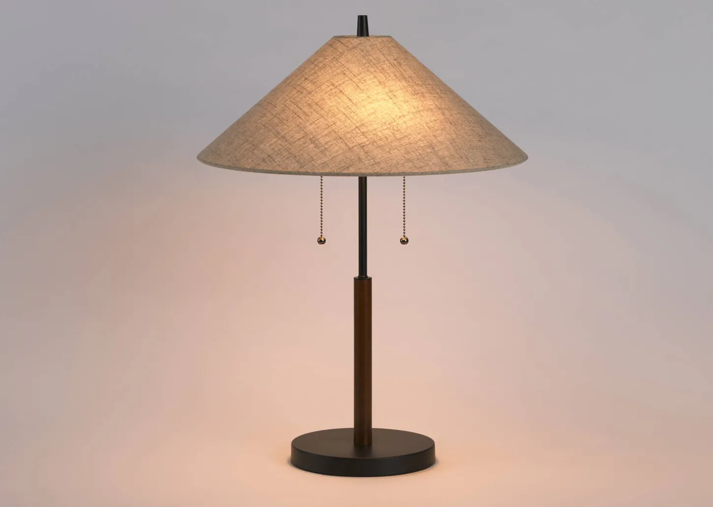 Cayley Table Lamp Walnut/Black