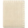 Chelsie Throw Sand/White