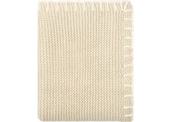 Chelsie Throw Sand/White