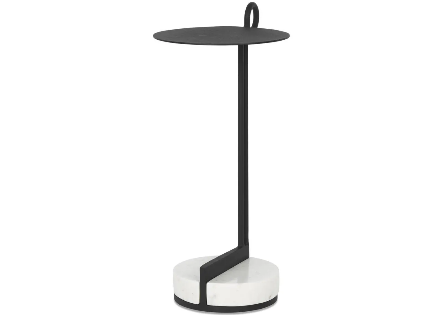 Chet Recycled Metal Accent Table -Ebony