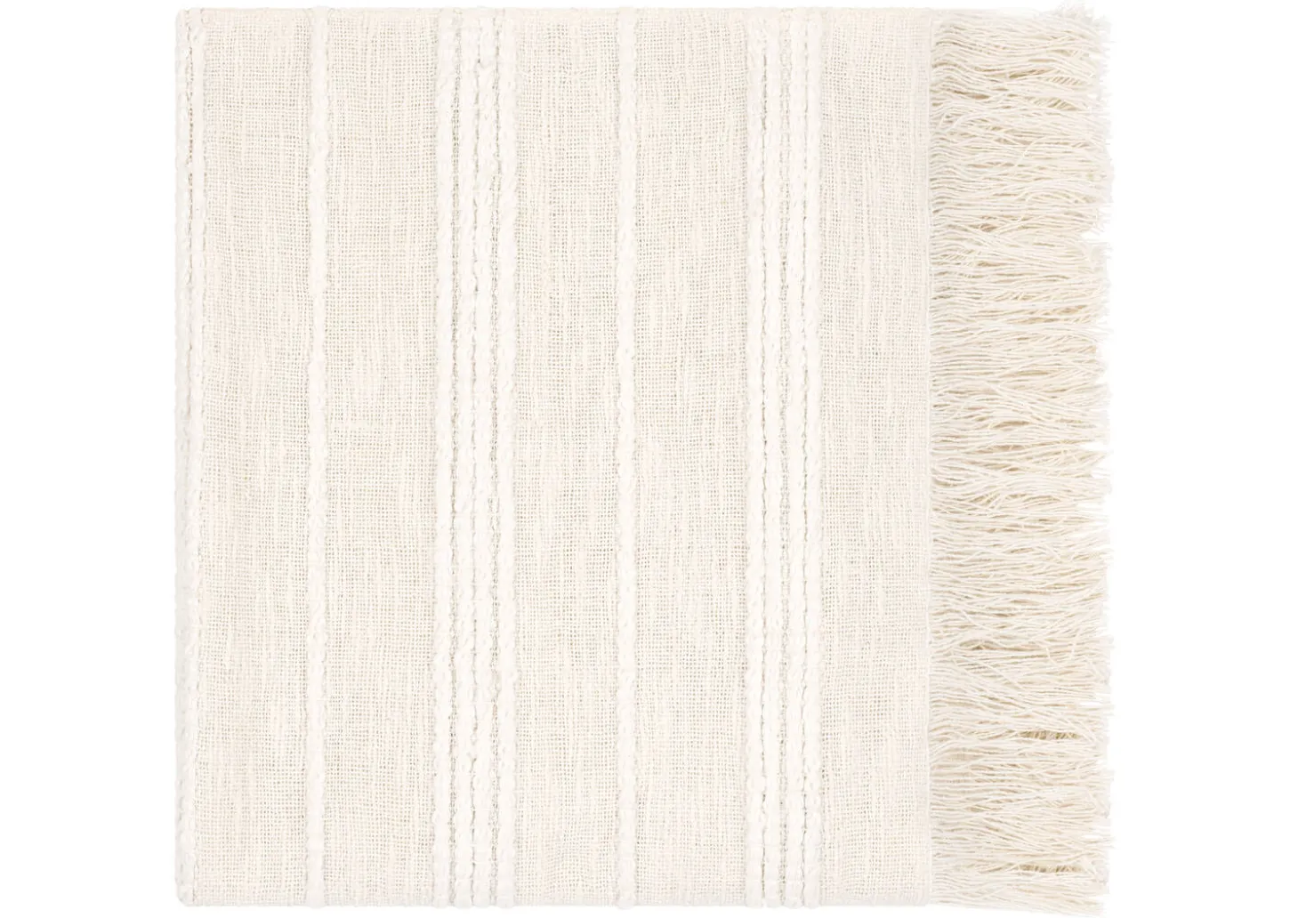 Cyrus Cotton Throw Ivory