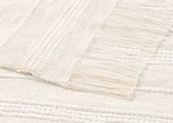 Cyrus Cotton Throw Ivory