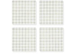 Gingham Coaster Set