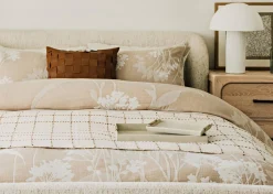 Hendricks Cotton Check Throw Nat/Cara