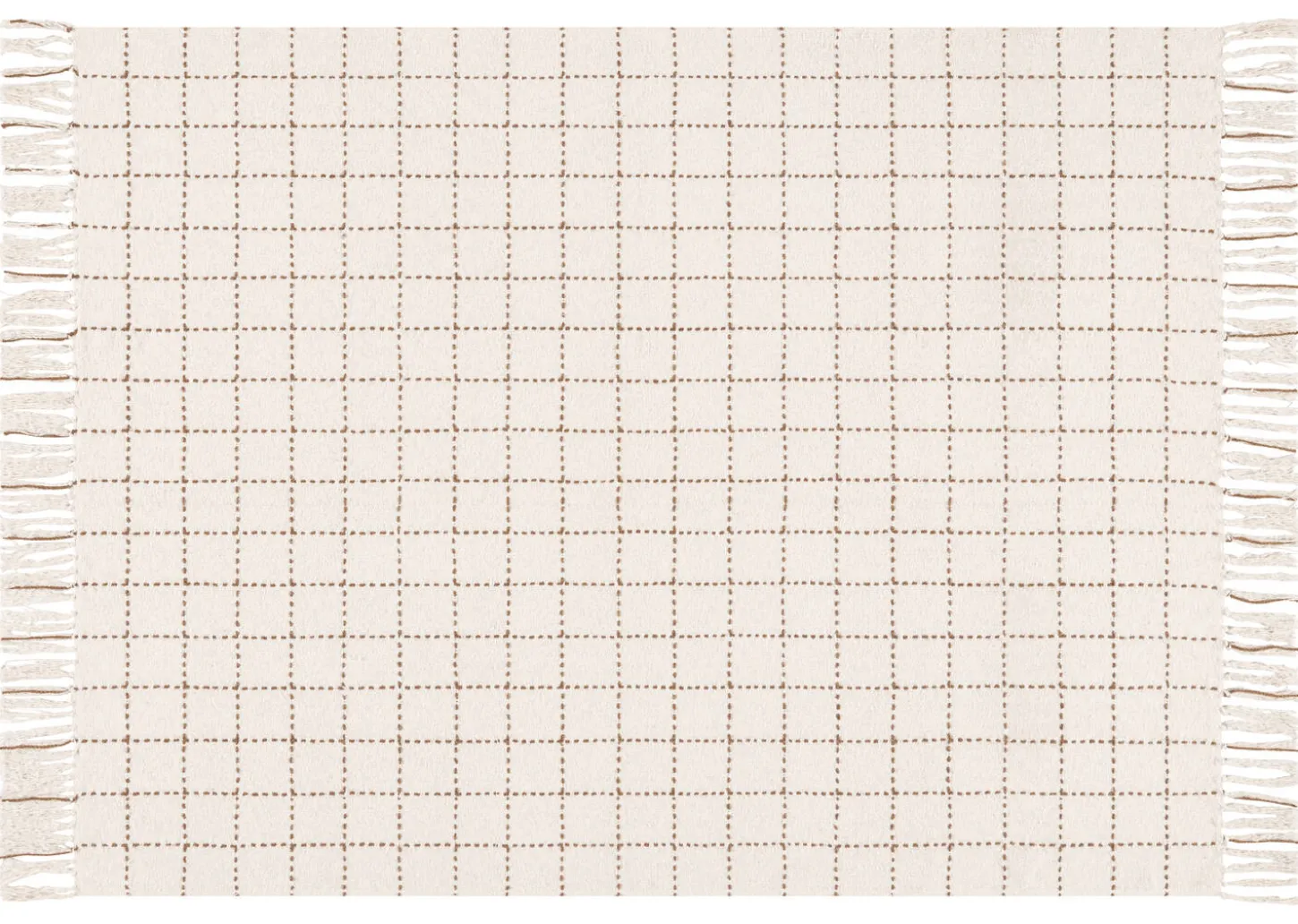 Hendricks Cotton Check Throw Nat/Cara