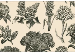 Hydrangea Placemat Natural/Black