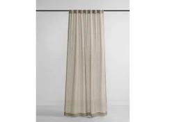 Ivan Striped Sheer Curtain Panel 96" Mushroom