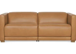 Jaxon Leather Reclining Sofa -Zen Toffee