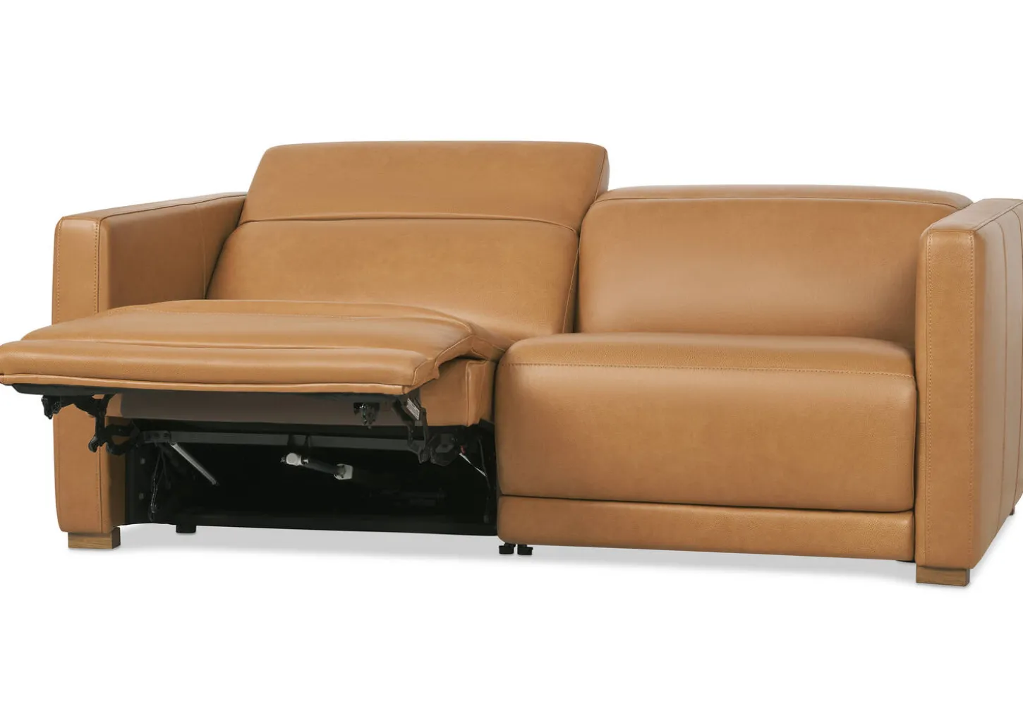 Jaxon Leather Reclining Sofa -Zen Toffee
