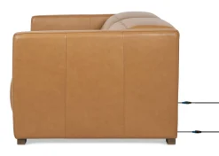 Jaxon Leather Reclining Sofa -Zen Toffee