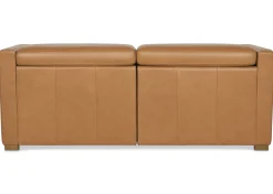 Jaxon Leather Reclining Sofa -Zen Toffee