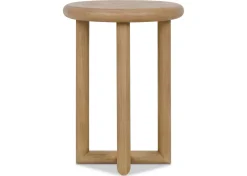 Jayman Round Side Table -Cava Sesame