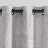 Kendra Curtain Panel 96" Grey/Black Grommet