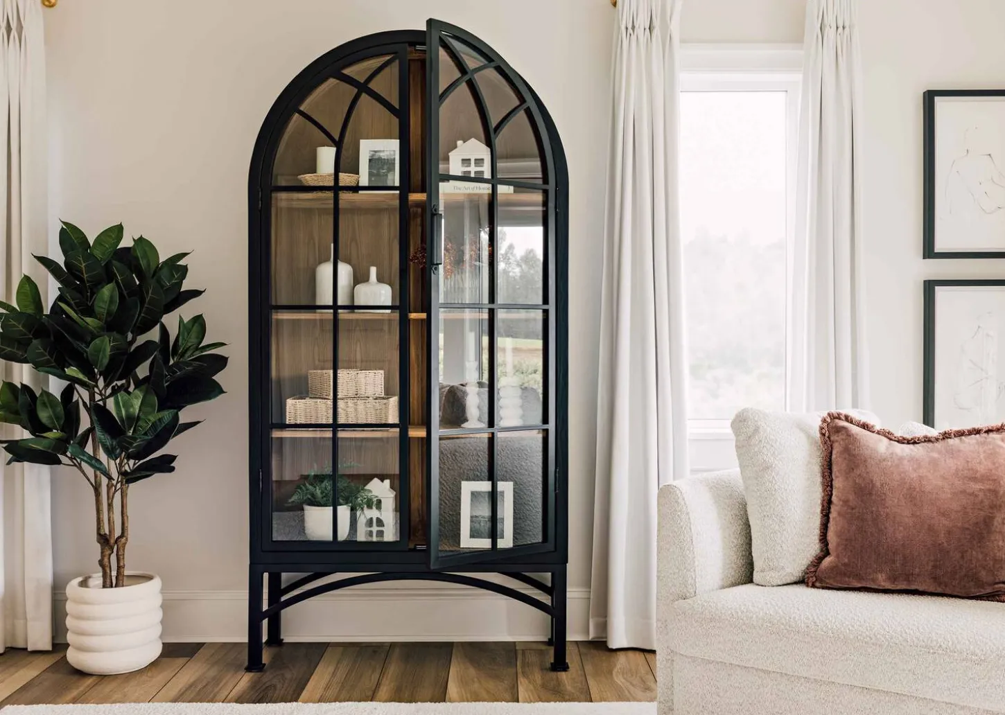 Lilibet Reclaimed Wood Cabinet -Mannor Black