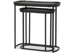 Lisboa Recycled Metal Nesting Table Set -Bronze