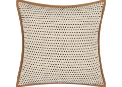 Lorah Cotton Pillow 20x20 Ivory/Brown