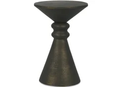 Marsala Recycled Metal Accent Table -Bronze