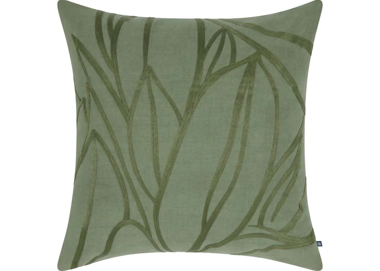 Meena Cotton Leaves Pillow 20x20 Green