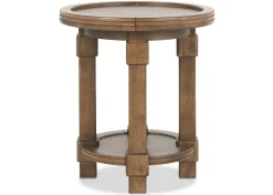 Merrin Round Side Table -Larke Brandy