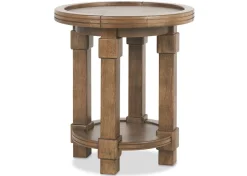Merrin Round Side Table -Larke Brandy