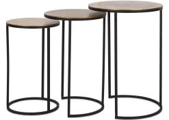 Mirri Recycled Metal Nesting Table Set -Brass
