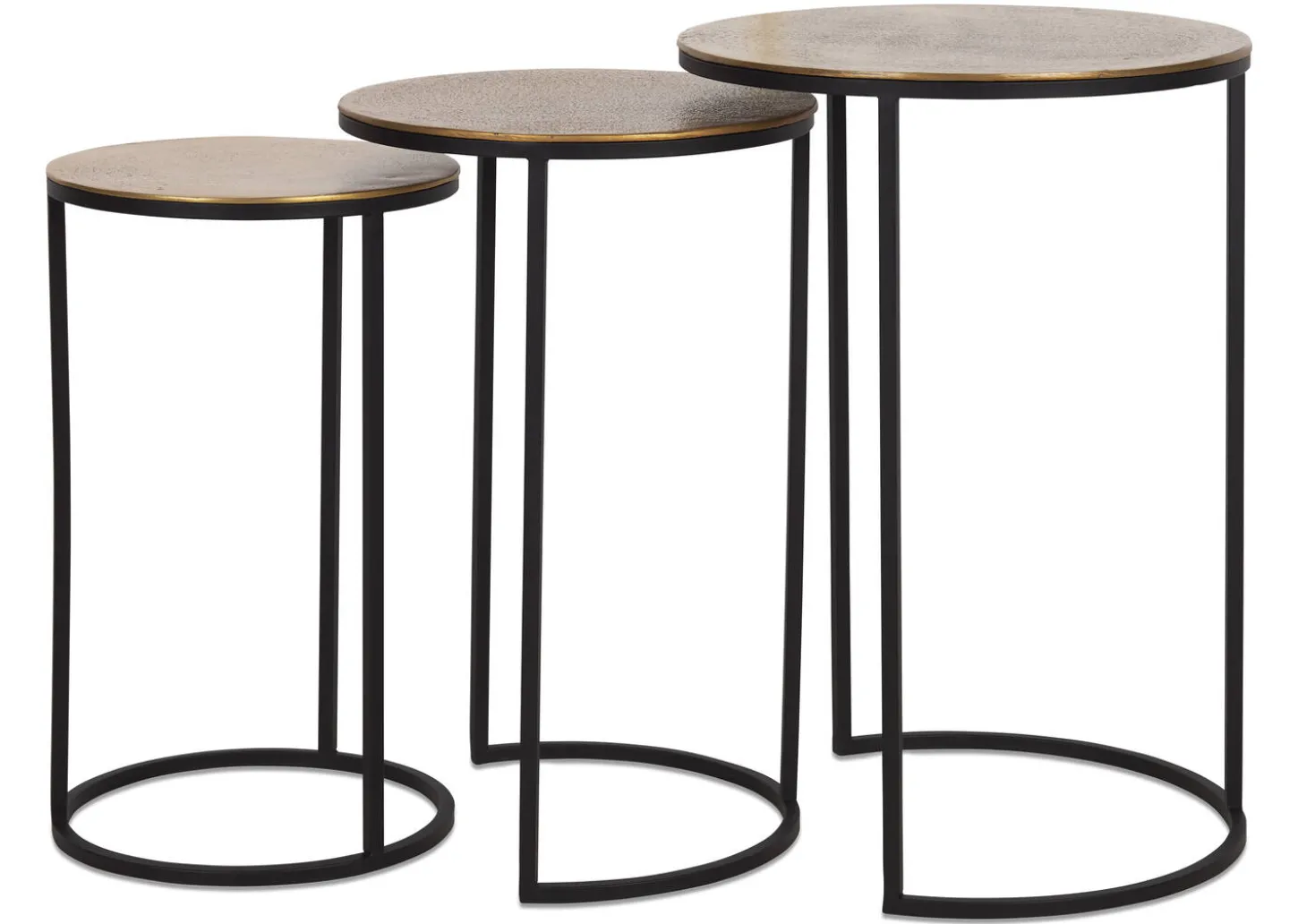 Mirri Recycled Metal Nesting Table Set -Brass