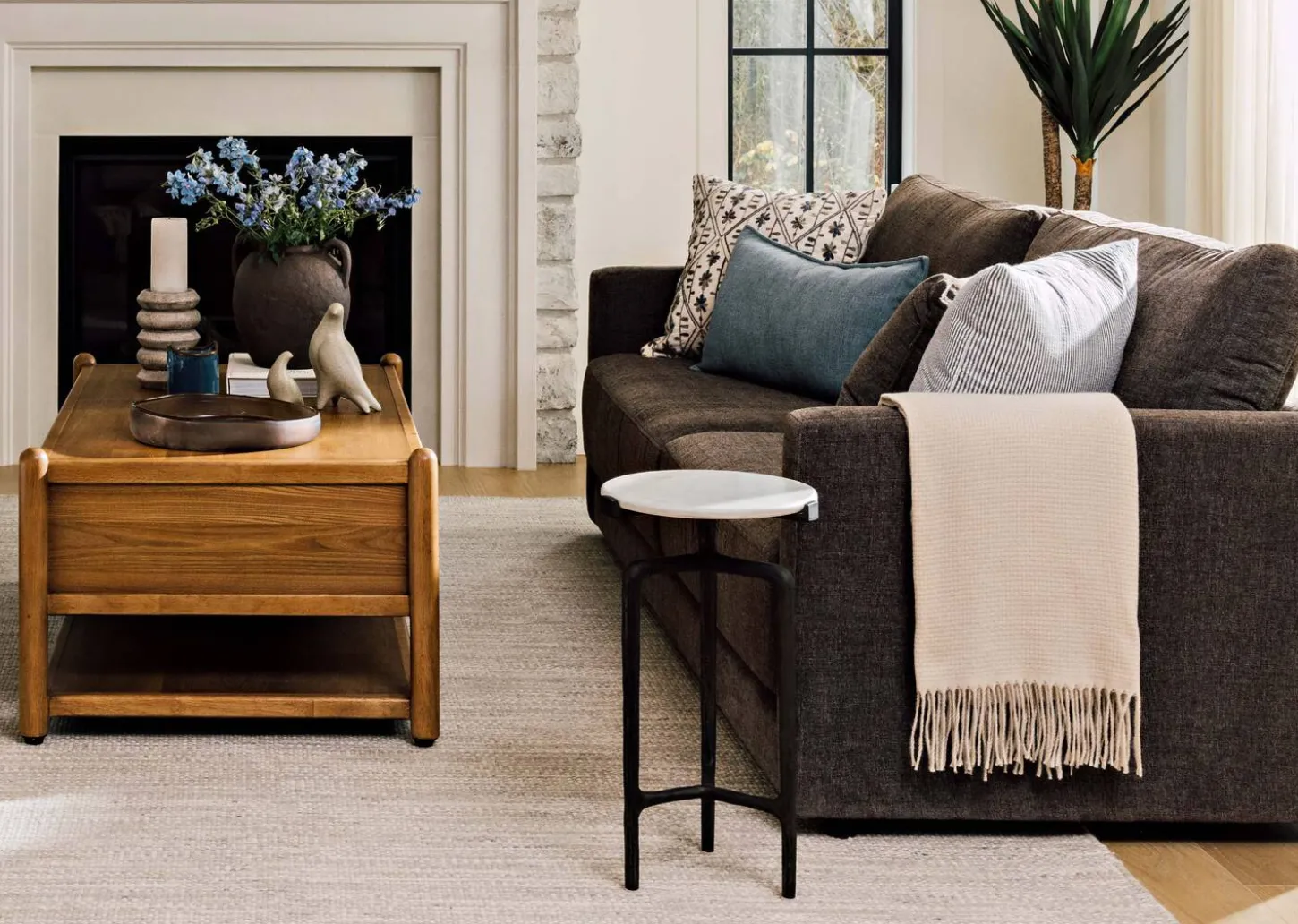 Rorik Recycled Metal Accent Table -Bronze