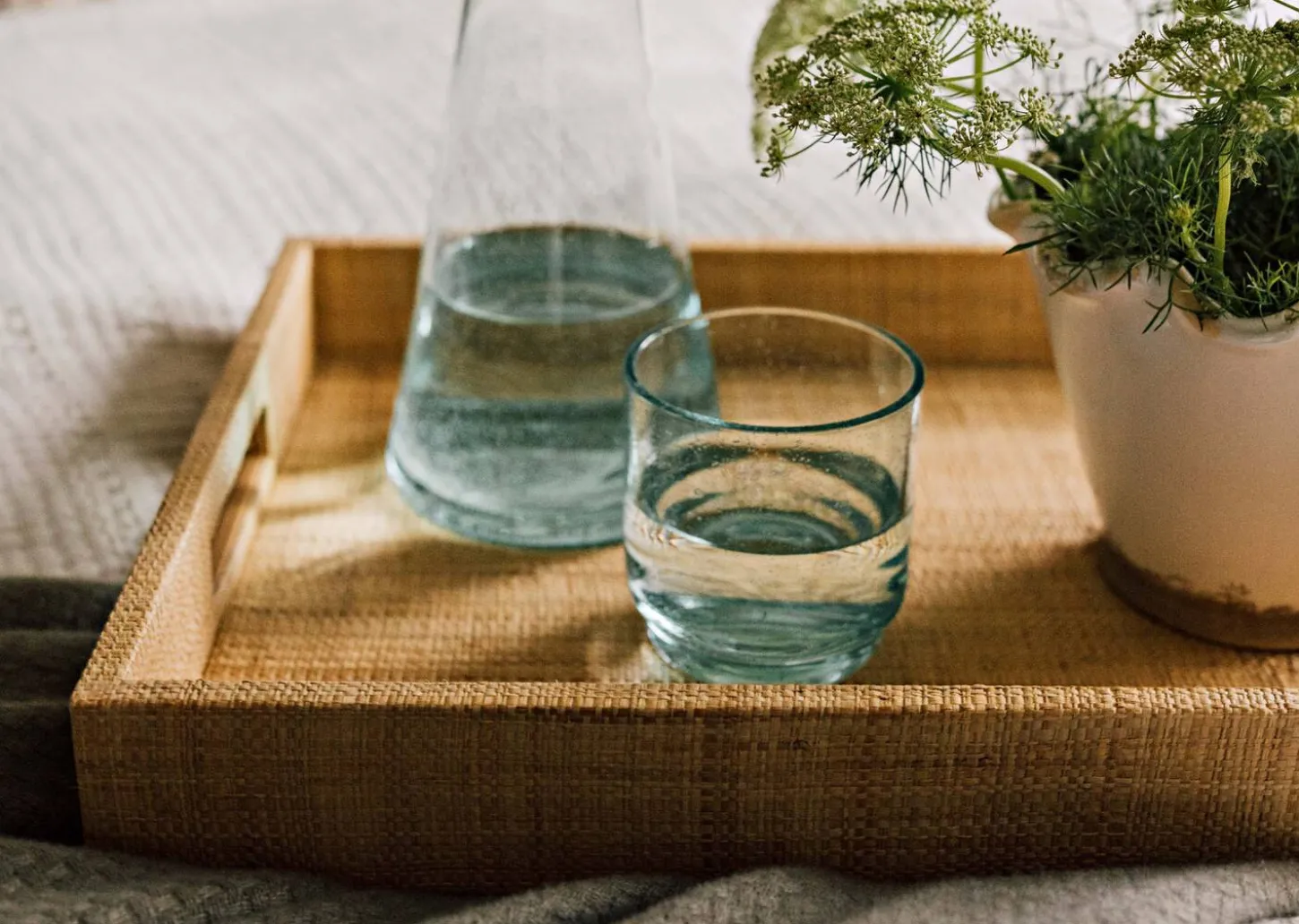 Silvana Raffia Tray Rectangular Natural