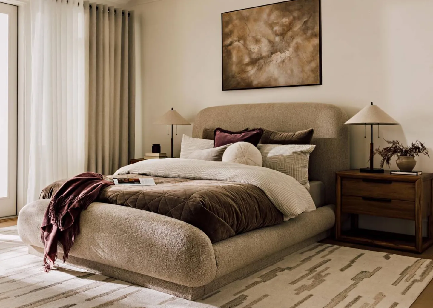 Willis Wool Rug Ivory/Sand/Grey