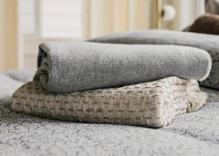 Withers Cotton Throw Natural/Ash
